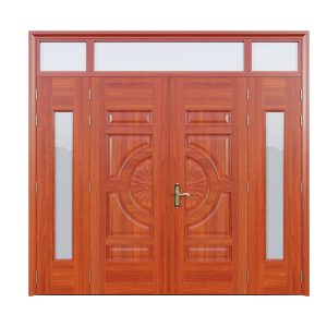 Cửa thép vân gỗ 4 cánh Alux