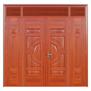 Cửa thép vân gỗ 4 cánh Alux