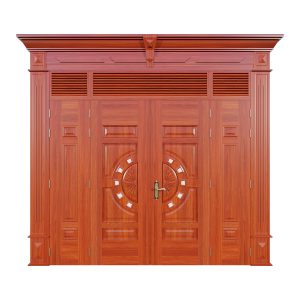 Cửa thép vân gỗ 4 cánh phào đại