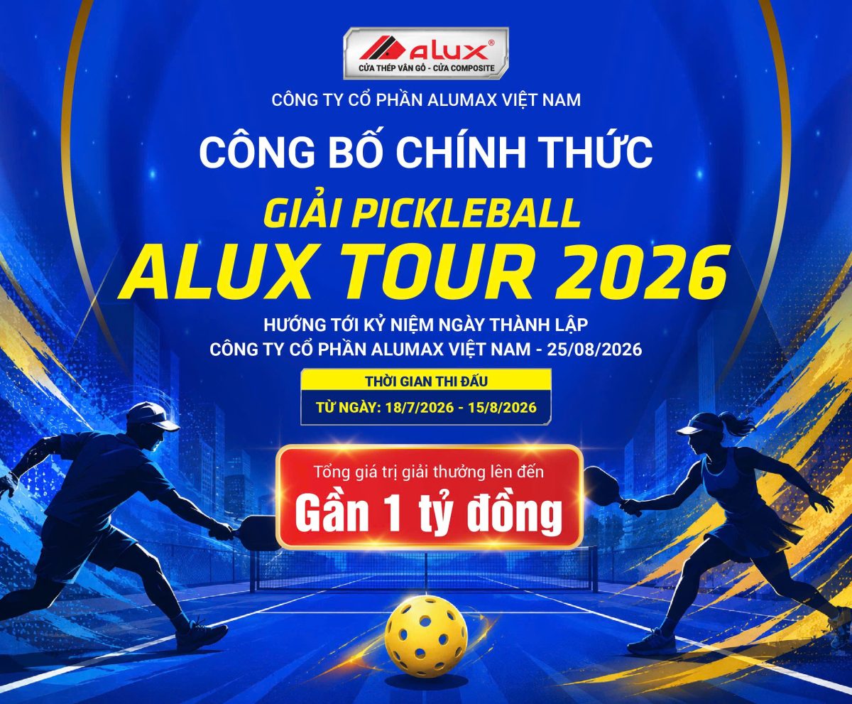 THÔNG BÁO TỔ CHỨC GIẢI PICKLEBALL ALUX TOUR 2026